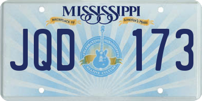 MS license plate JQD173
