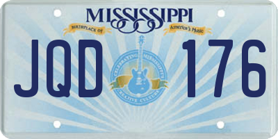 MS license plate JQD176