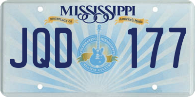 MS license plate JQD177
