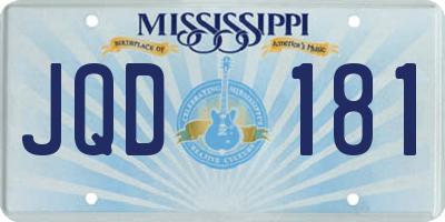 MS license plate JQD181