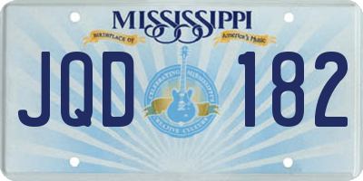 MS license plate JQD182