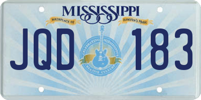 MS license plate JQD183