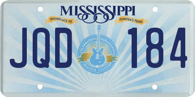 MS license plate JQD184