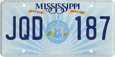 MS license plate JQD187