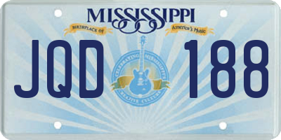 MS license plate JQD188