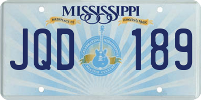 MS license plate JQD189