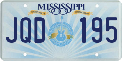 MS license plate JQD195