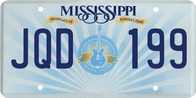 MS license plate JQD199