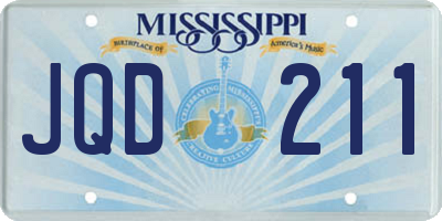 MS license plate JQD211