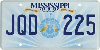 MS license plate JQD225