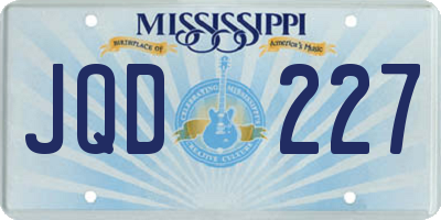 MS license plate JQD227