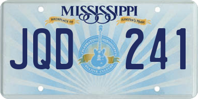 MS license plate JQD241
