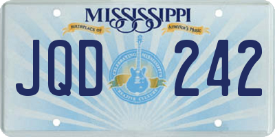 MS license plate JQD242