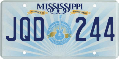 MS license plate JQD244