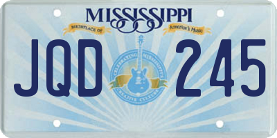 MS license plate JQD245