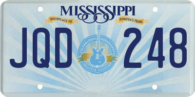 MS license plate JQD248