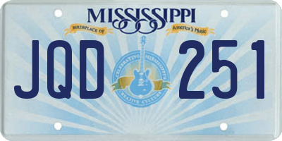 MS license plate JQD251