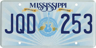 MS license plate JQD253
