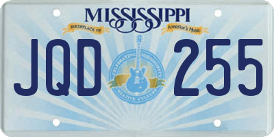 MS license plate JQD255
