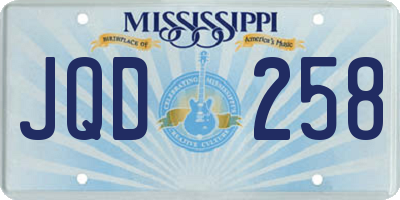 MS license plate JQD258