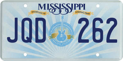 MS license plate JQD262