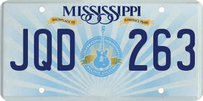MS license plate JQD263
