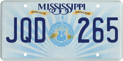 MS license plate JQD265