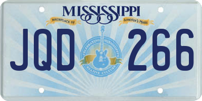 MS license plate JQD266