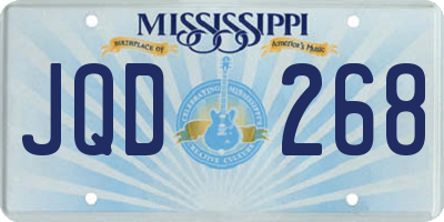MS license plate JQD268