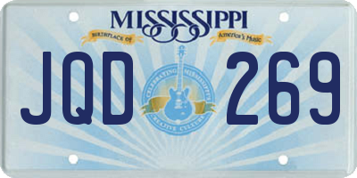 MS license plate JQD269