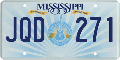 MS license plate JQD271