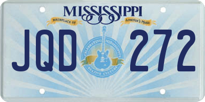 MS license plate JQD272