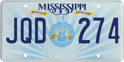 MS license plate JQD274