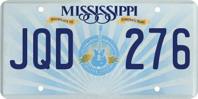 MS license plate JQD276