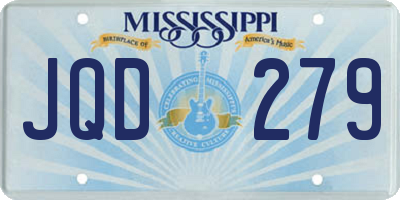 MS license plate JQD279