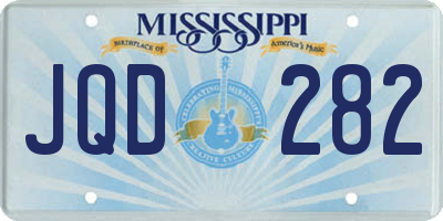 MS license plate JQD282