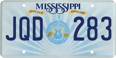 MS license plate JQD283