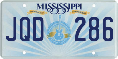 MS license plate JQD286