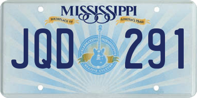 MS license plate JQD291