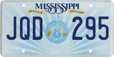 MS license plate JQD295