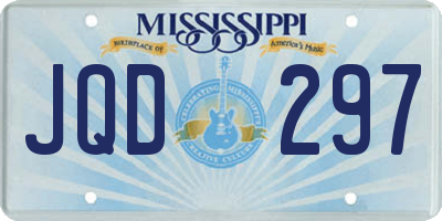 MS license plate JQD297