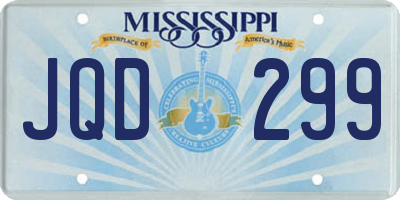 MS license plate JQD299