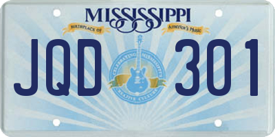 MS license plate JQD301