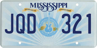 MS license plate JQD321