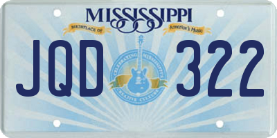MS license plate JQD322