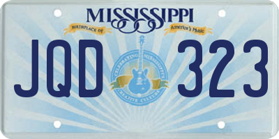 MS license plate JQD323