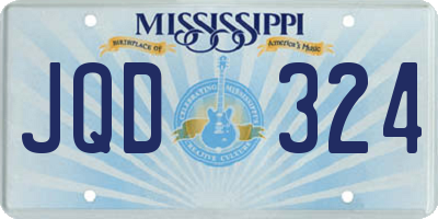 MS license plate JQD324
