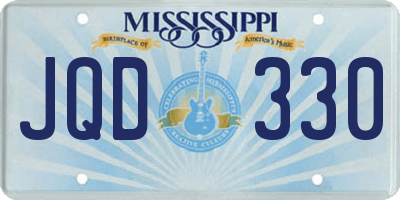 MS license plate JQD330