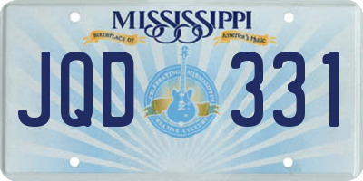 MS license plate JQD331