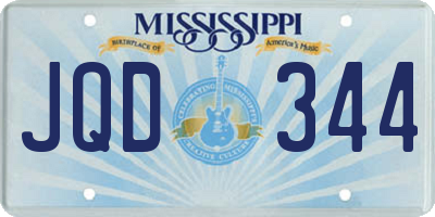 MS license plate JQD344